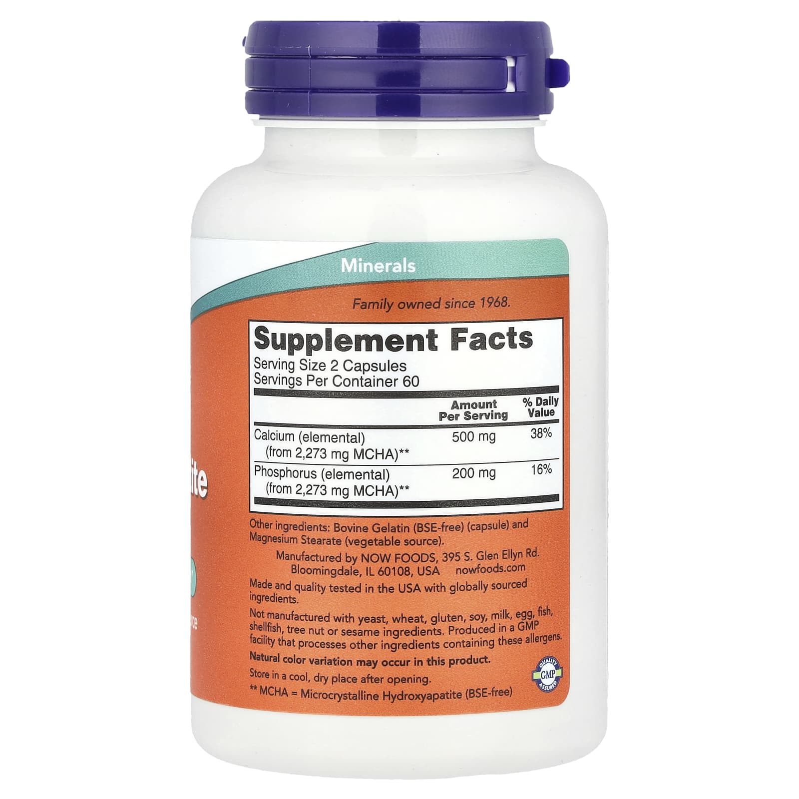 NOW Foods, Calcium Hydroxyapatite Caps, 120 Capsules