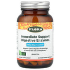 Flora, Immediate Support Digestive Enzymes, 90 Vegetarian Capsules