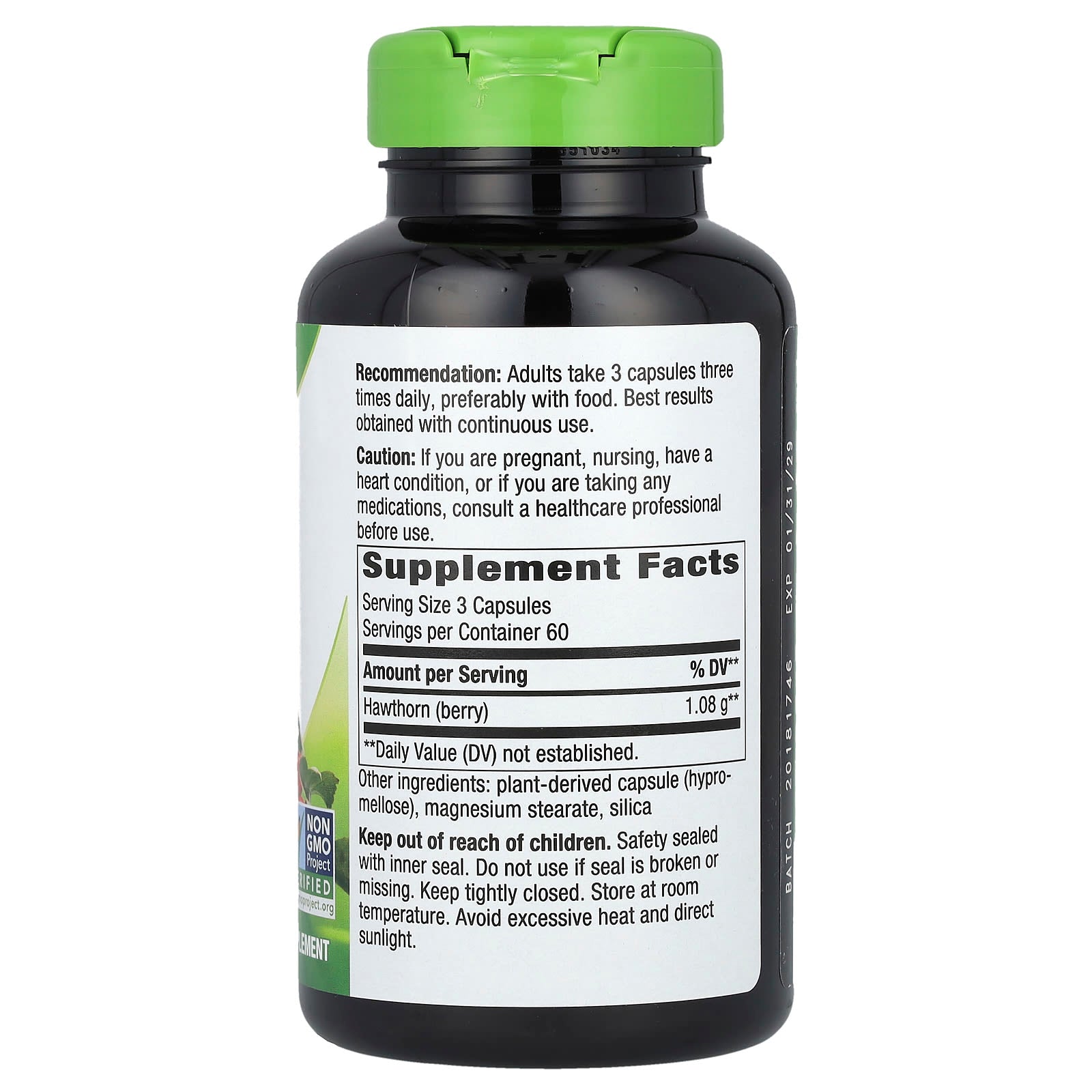 Nature's Way, Hawthorn Berries, 180 Vegan Capsules (360 mg per Capsule)
