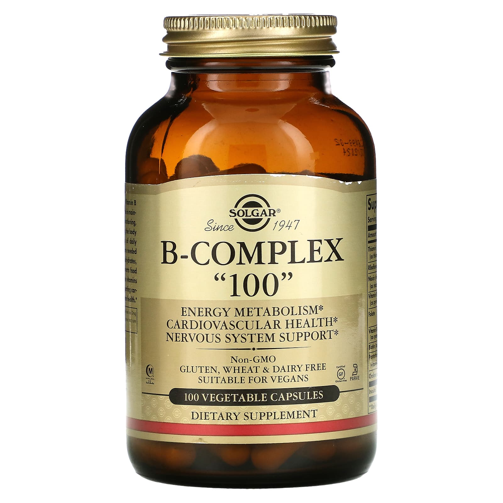 Solgar, B-Complex "100", 100 Vegetable Capsules
