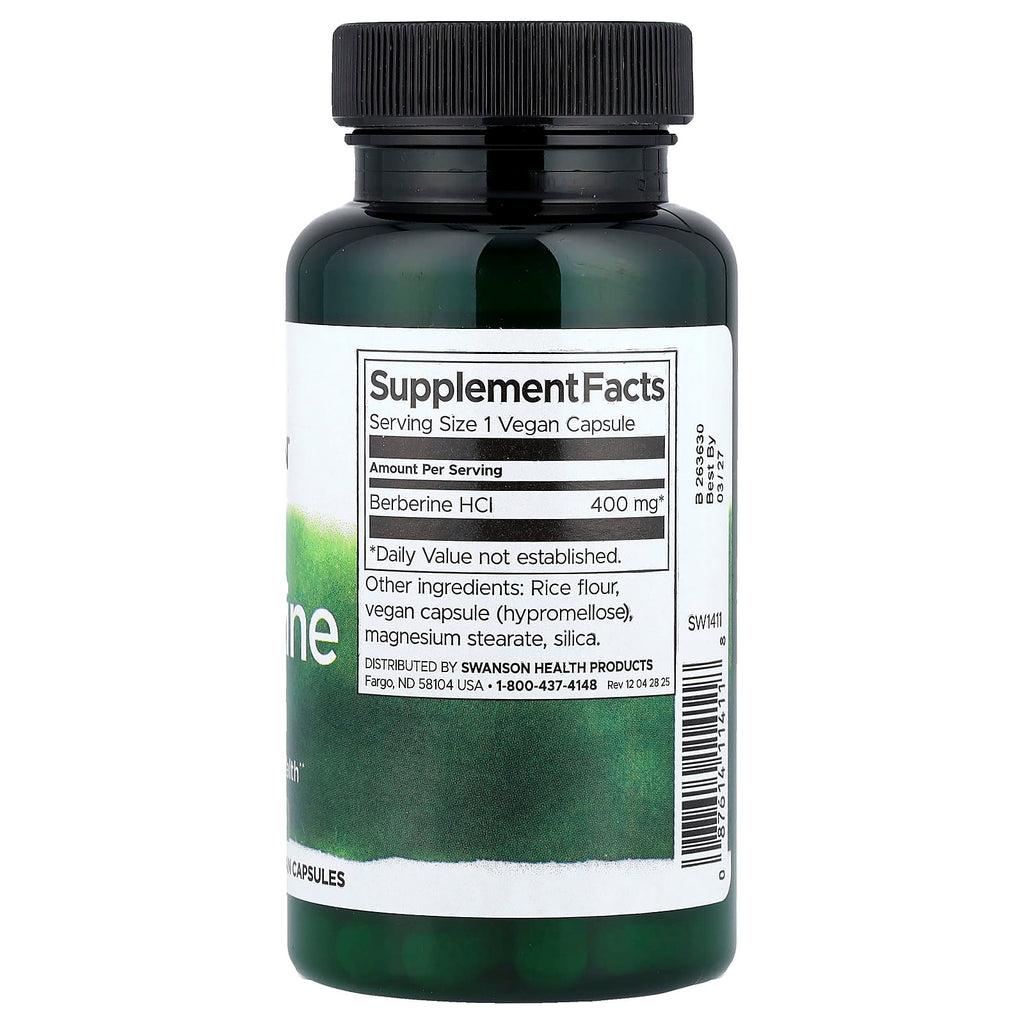 Swanson, Berberine, 400 mg, 60 Vegan Capsules
