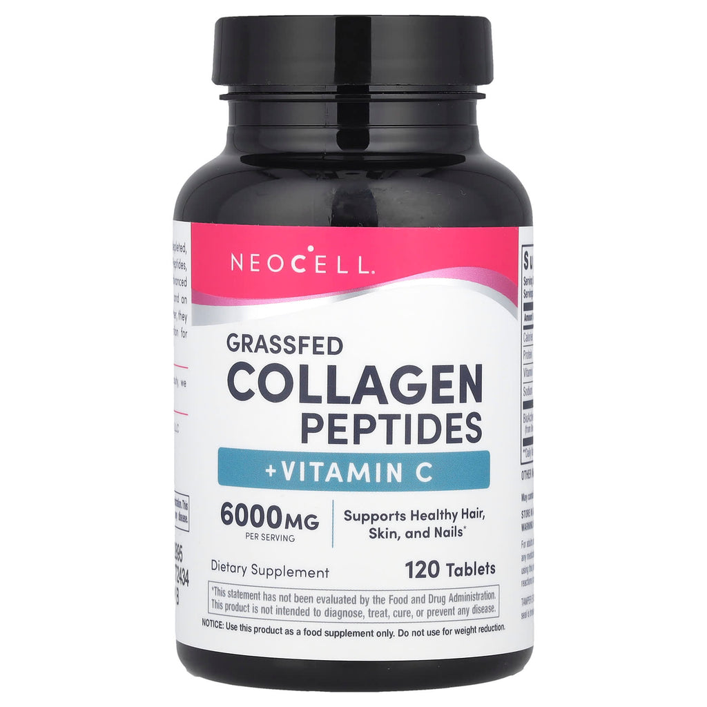 NeoCell, Grassfed Collagen Peptides + Vitamin C, 120 Tablets