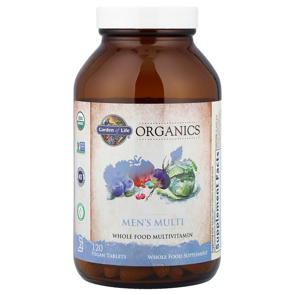 Garden of Life, Organics, Men's Multi, 120 Vegan Tablets