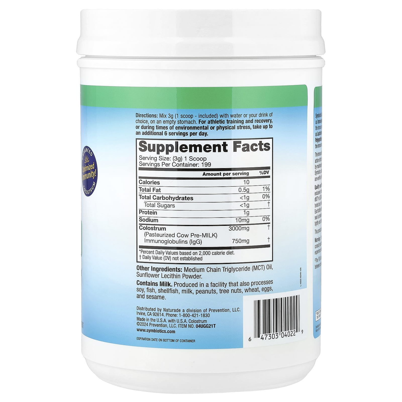 Symbiotics, Colostrum Plus® Powder, 21 oz (597 g)