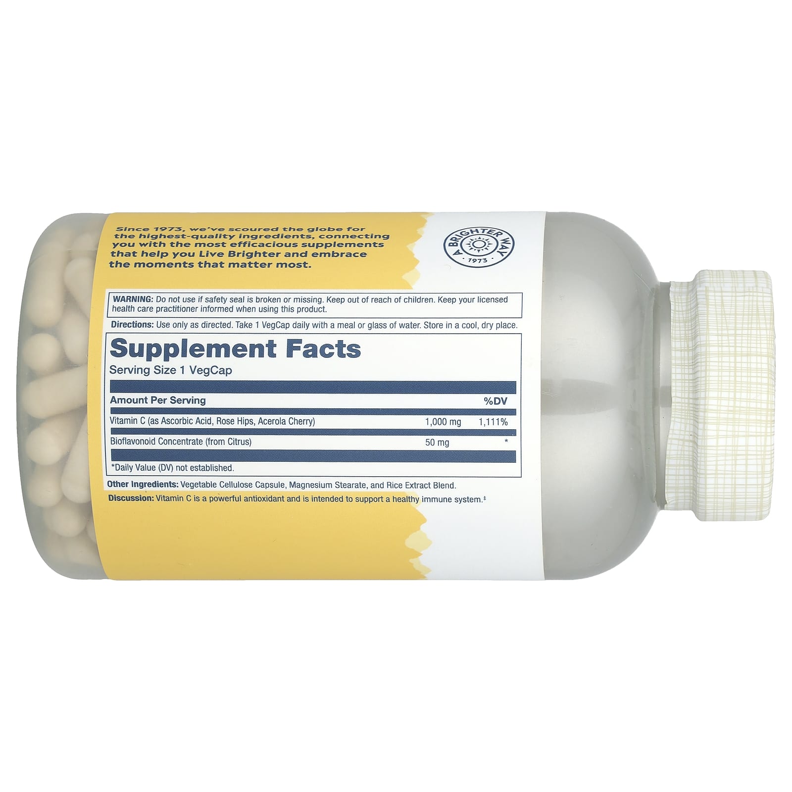 Solaray, Vitamin C with Bioflavonoid Concentrate, 1,000 mg, 250 VegCaps