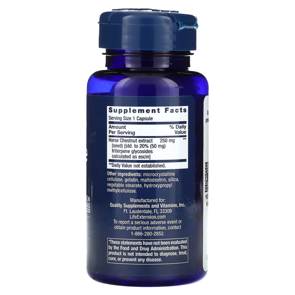 Life Extension, Venotone, Standardized Horse Chestnut, 60 Capsules (250 mg per Capsule)