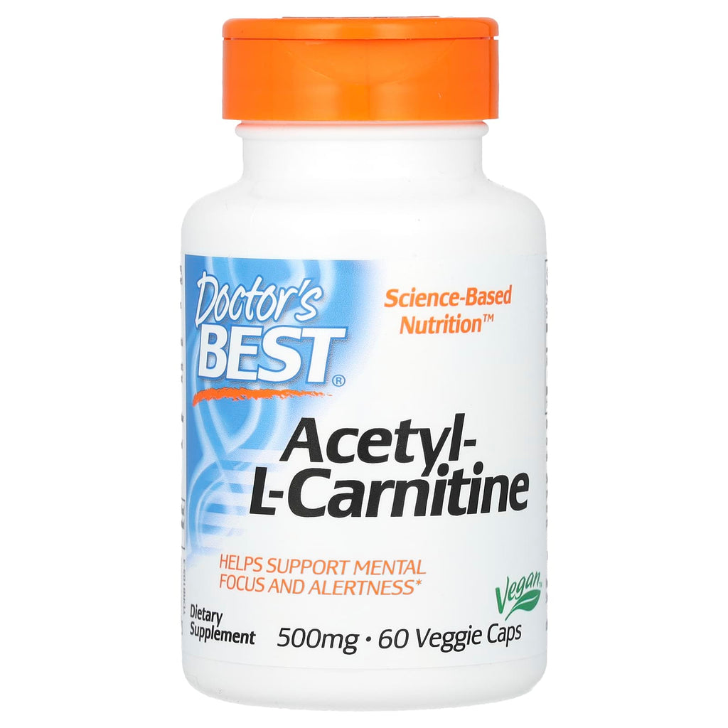 Doctor's Best, Acetyl-L-Carnitine, 500 mg, 60 Veggie Caps