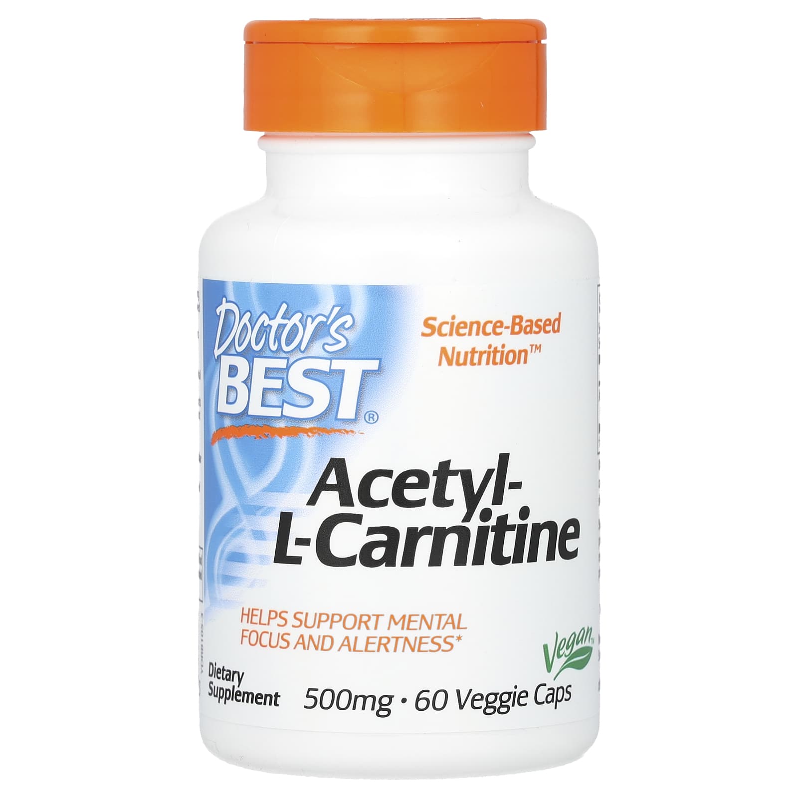 Doctor's Best, Acetyl-L-Carnitine, 500 mg, 60 Veggie Caps