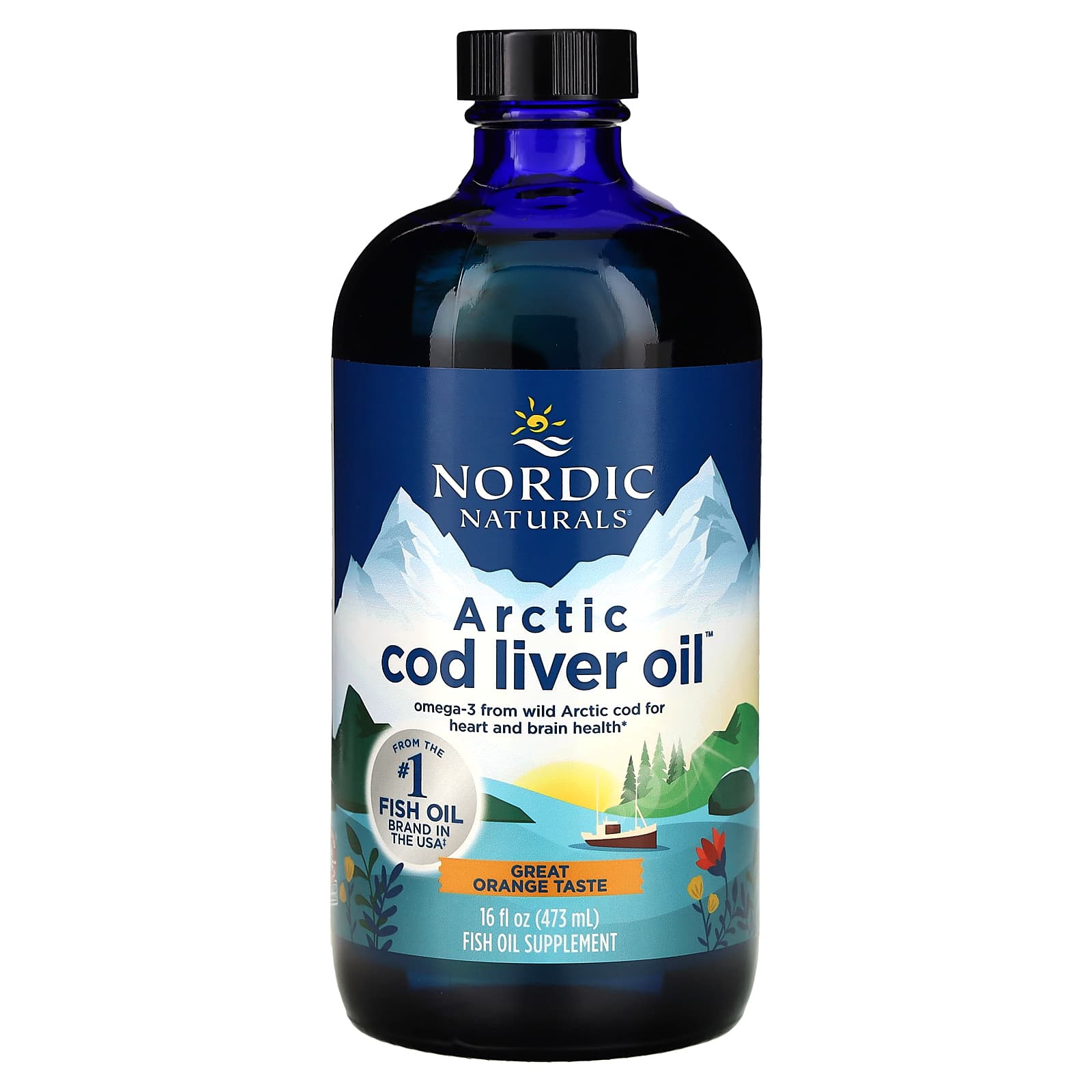 Nordic Naturals, Arctic Cod Liver Oil, Orange, 1,060 mg, 16 fl oz (473 ml)