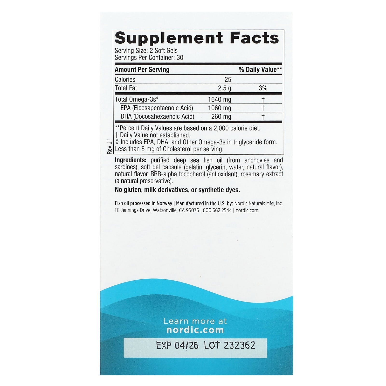 Nordic Naturals, EPA Xtra, Great Lemon, 60 Soft Gels