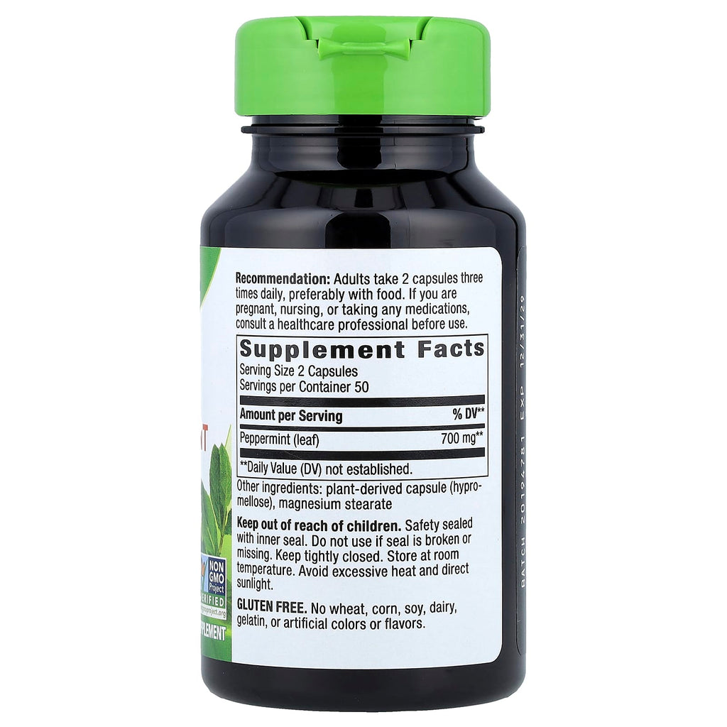 Nature's Way, Peppermint Leaf, 100 Vegan Capsules (350 mg per Capsule)
