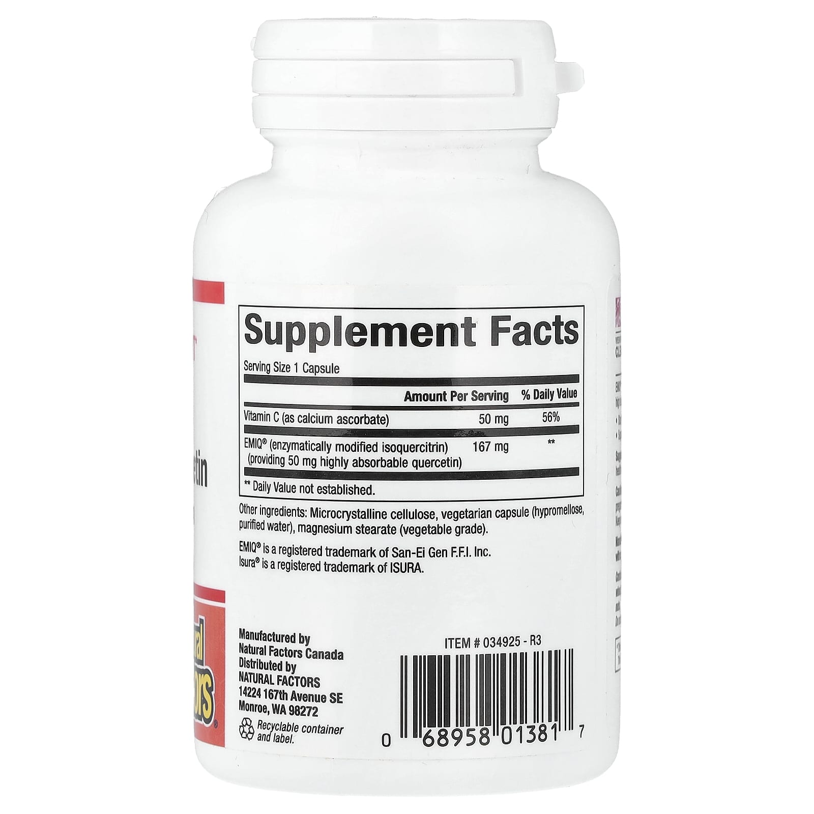 Natural Factors, EMIQ®, Bioactive Quercetin, 60 Vegetarian Capsules