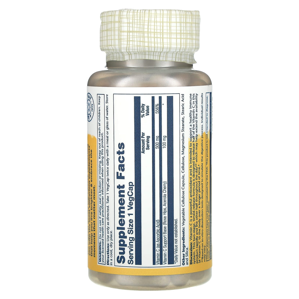 Solaray, Timed Release Vitamin C, 100 VegCaps