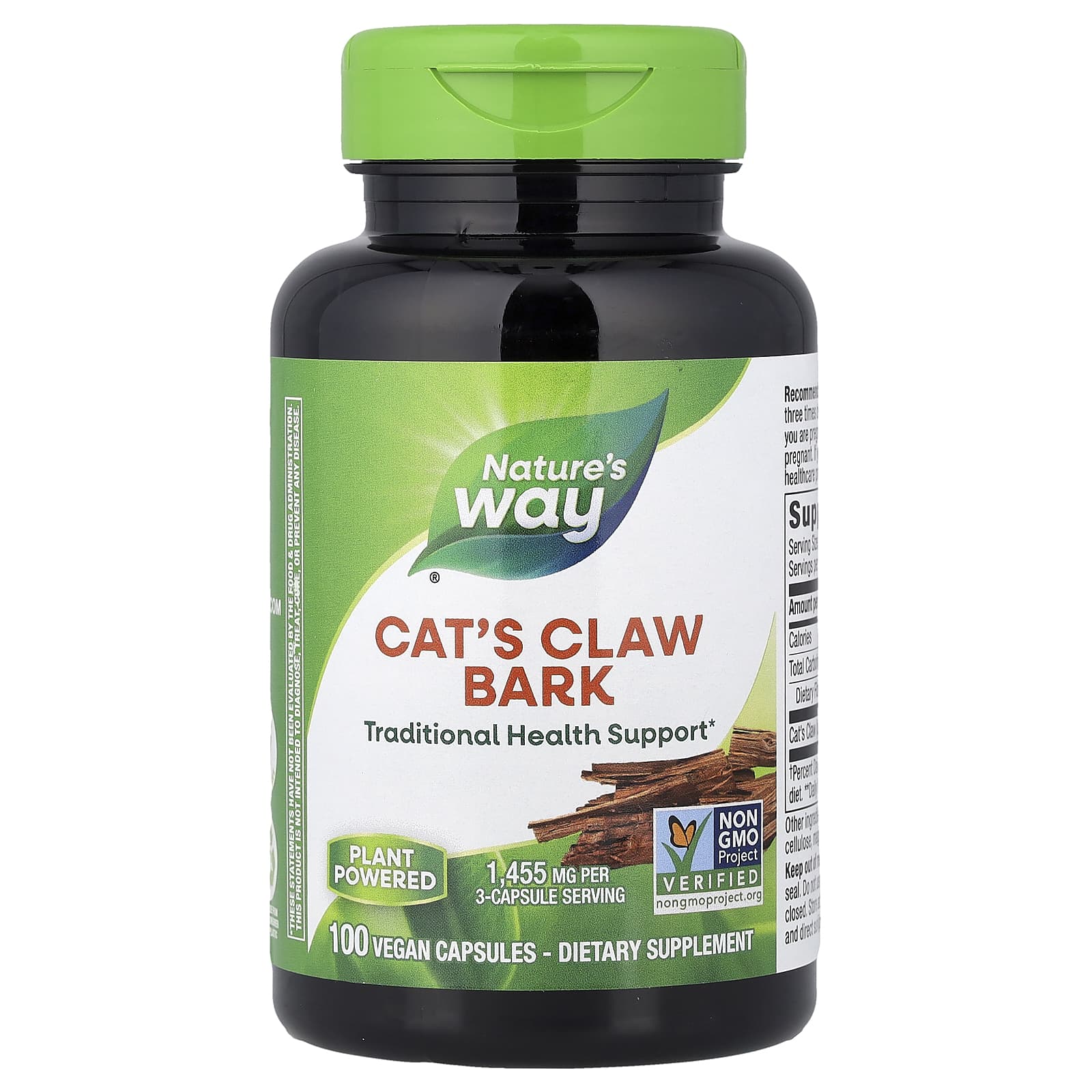Nature's Way, Cat's Claw Bark, 100 Vegan Capsules (485 mg per Capsule)