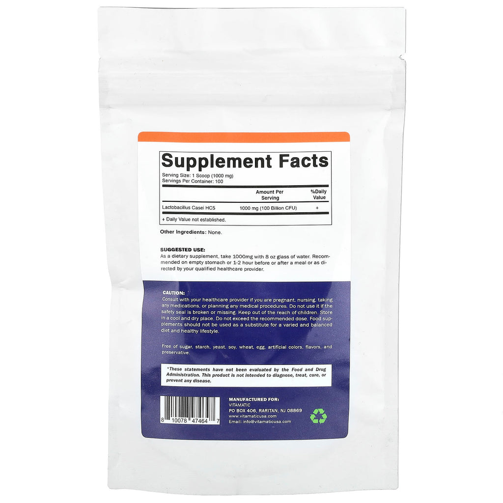 Vitamatic, Lactobacillus Casei, 3.5 oz (100 g)