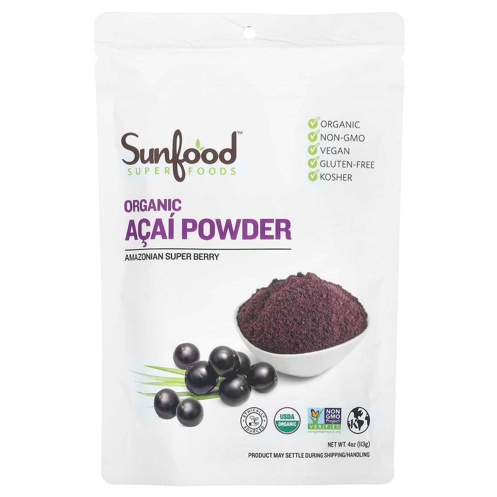Sunfood, Organic Acai Powder, 4 oz (113 g)