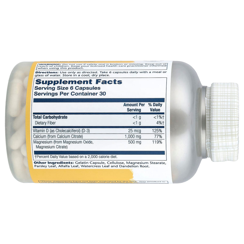 Solaray, Cal-Mag Citrate with Vitamin D, 2:1 Ratio, 180 Capsules