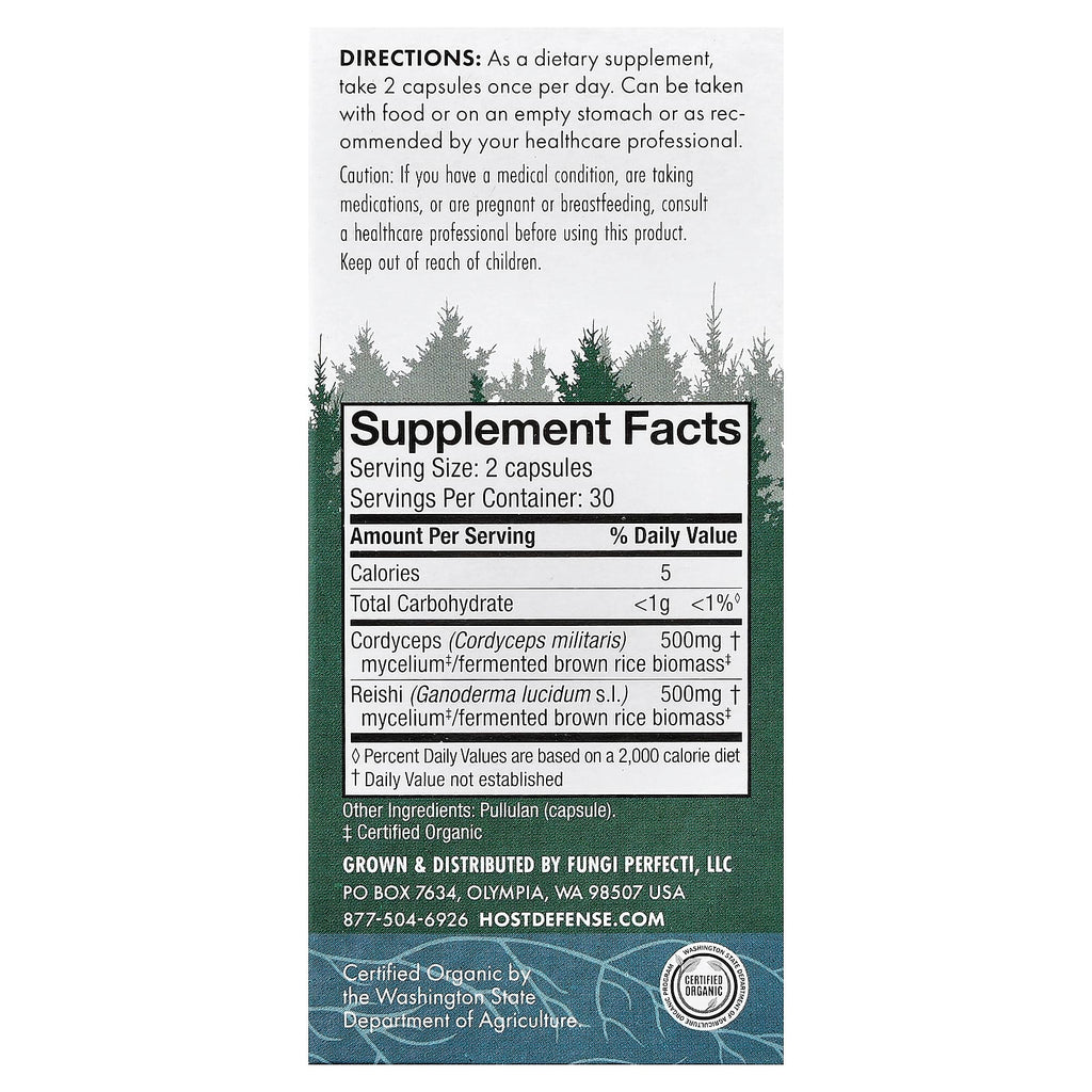 Host Defense, Mushrooms™, Cordychi®, 60 Capsules