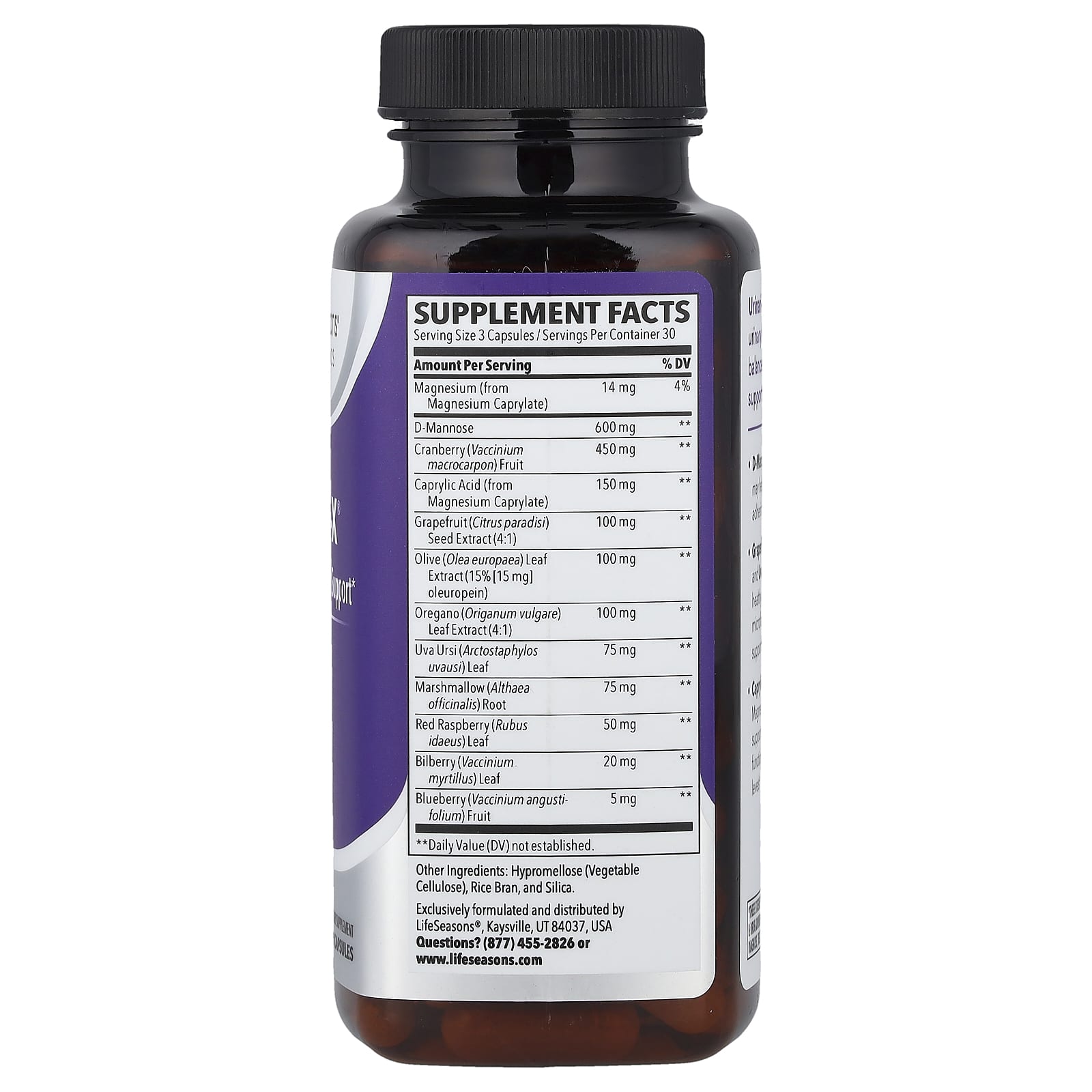 LifeSeasons, Urinari-X®, Urinary & Yeast Support, 90 Veg Capsules