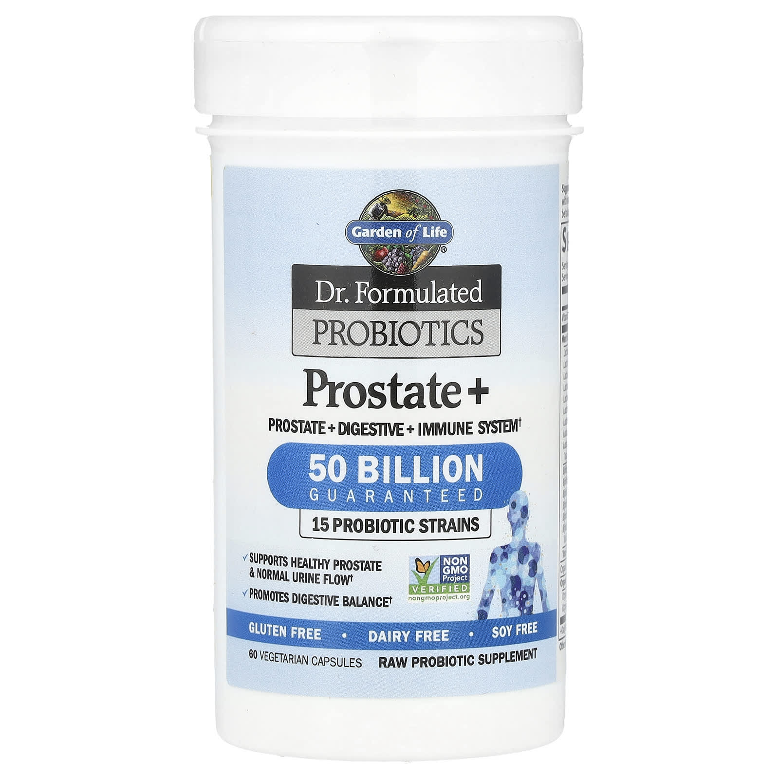 Garden of Life, Dr. Formulated Probiotics, Prostate+, 60 Vegetarian Capsules