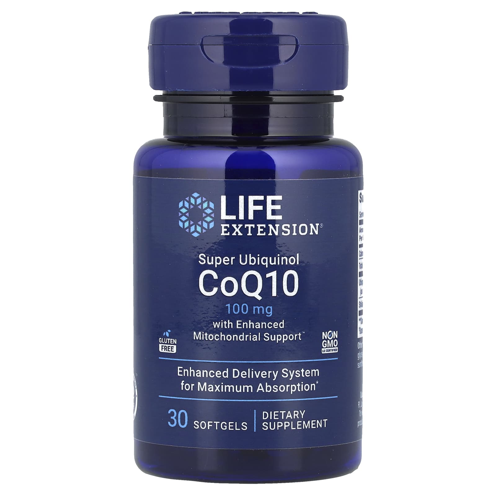Life Extension, Super Ubiquinol CoQ10 with Enhanced Mitochondrial Support, 100 mg, 30 Softgels