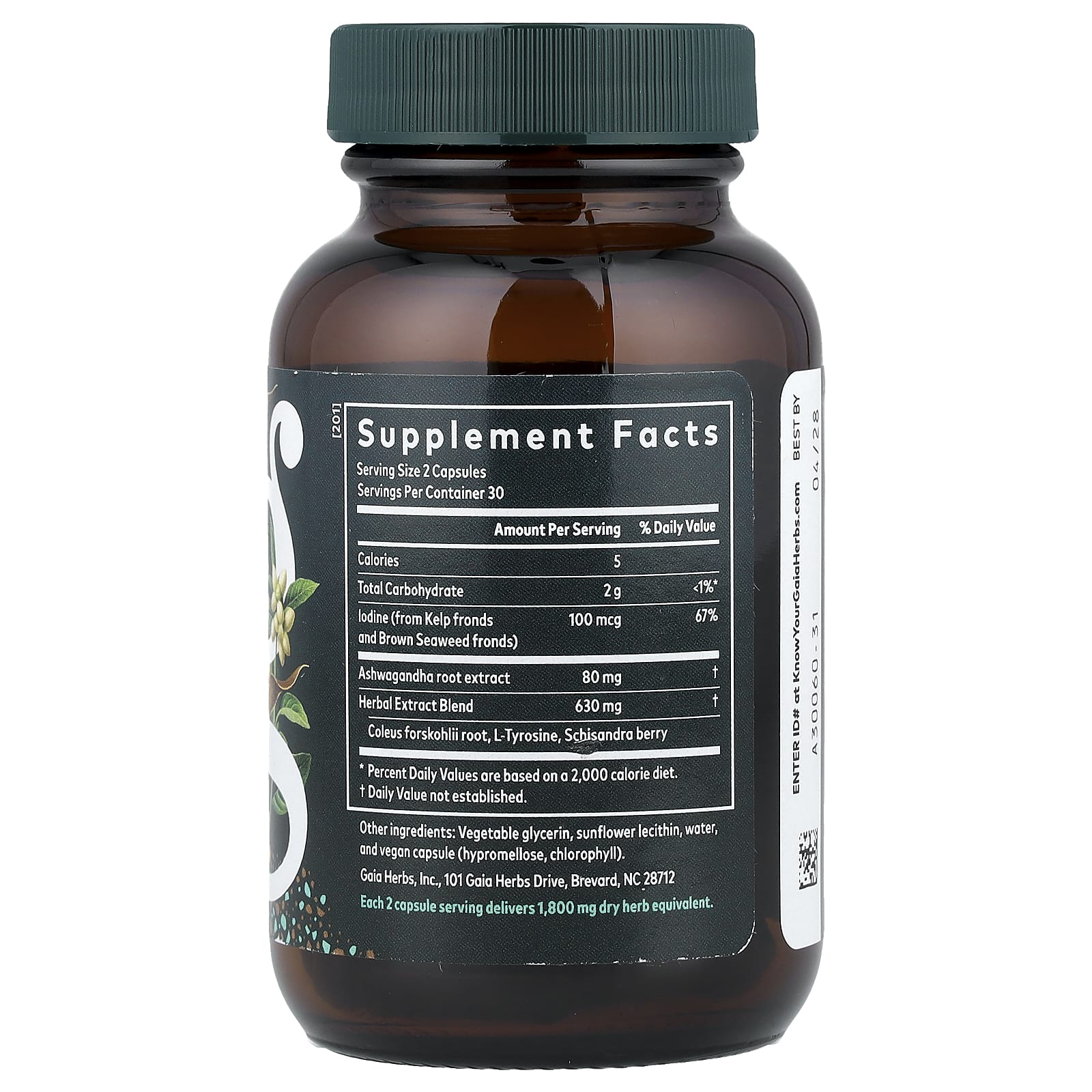 Gaia Herbs, Thyroid Support, 60 Liquid Phyto-Caps®