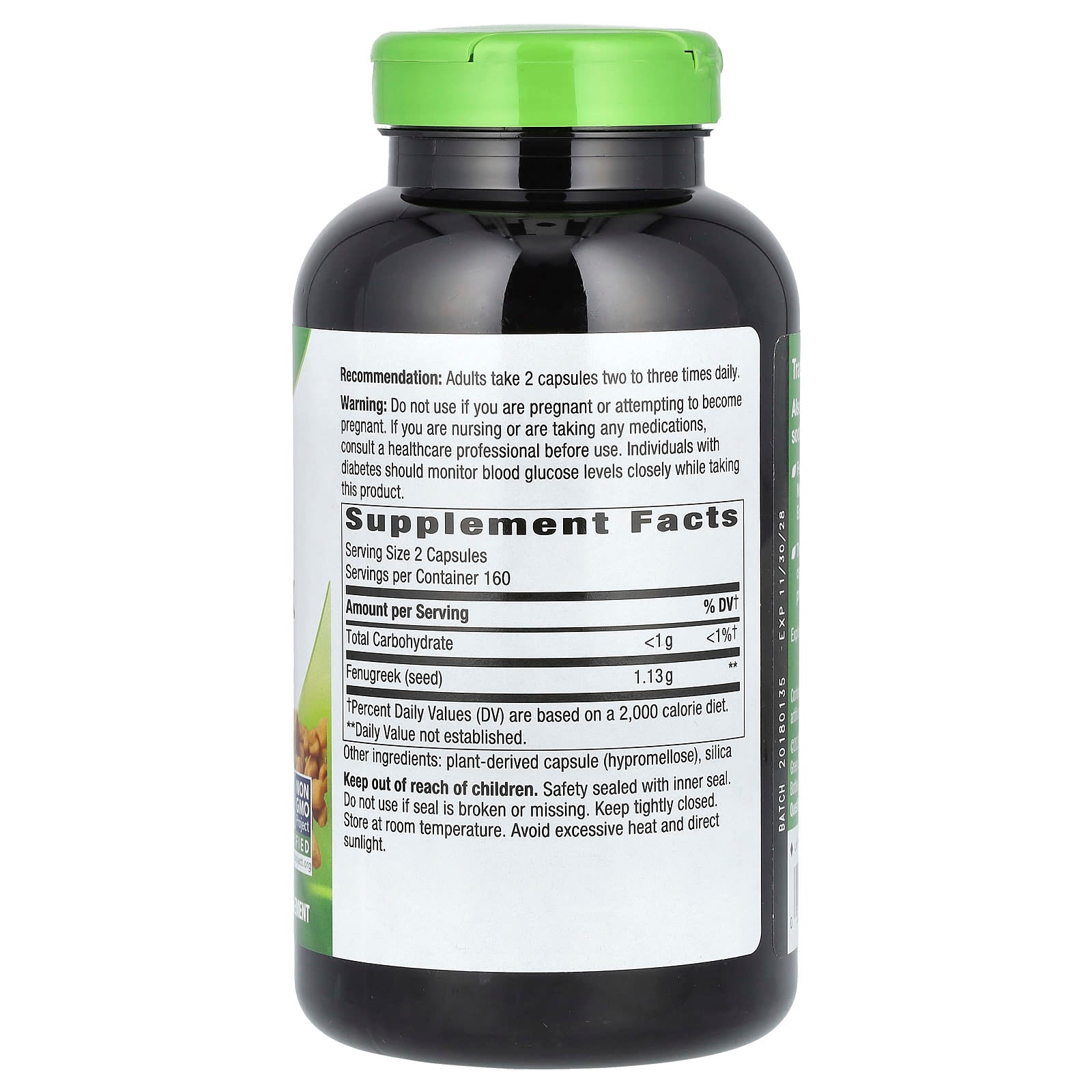 Nature's Way, Fenugreek Seed, 320 Vegan Capsules (565 mg per Capsule)