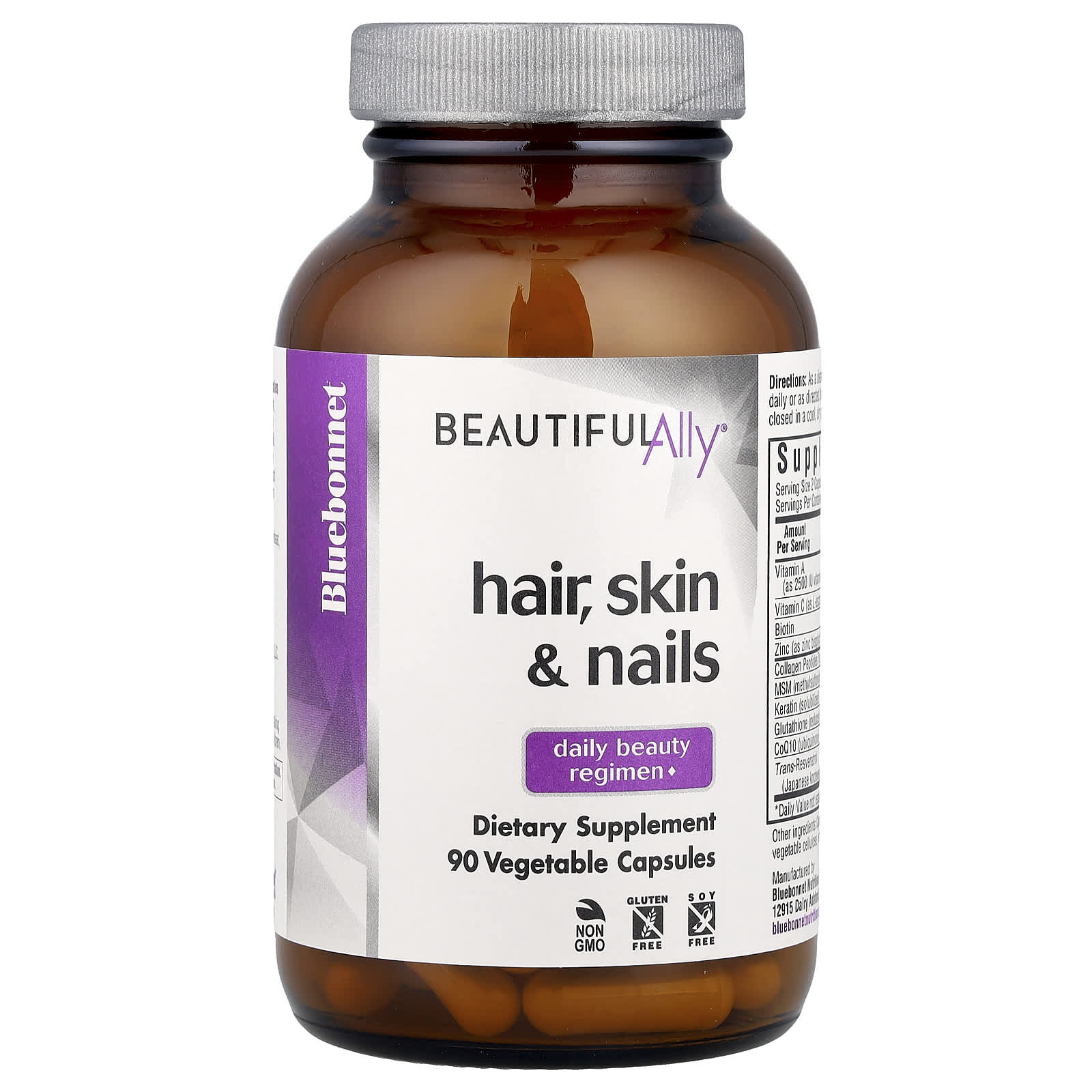 Bluebonnet Nutrition, Beautiful Ally®, Hair, Skin & Nails, 90 Vegetable Capsules