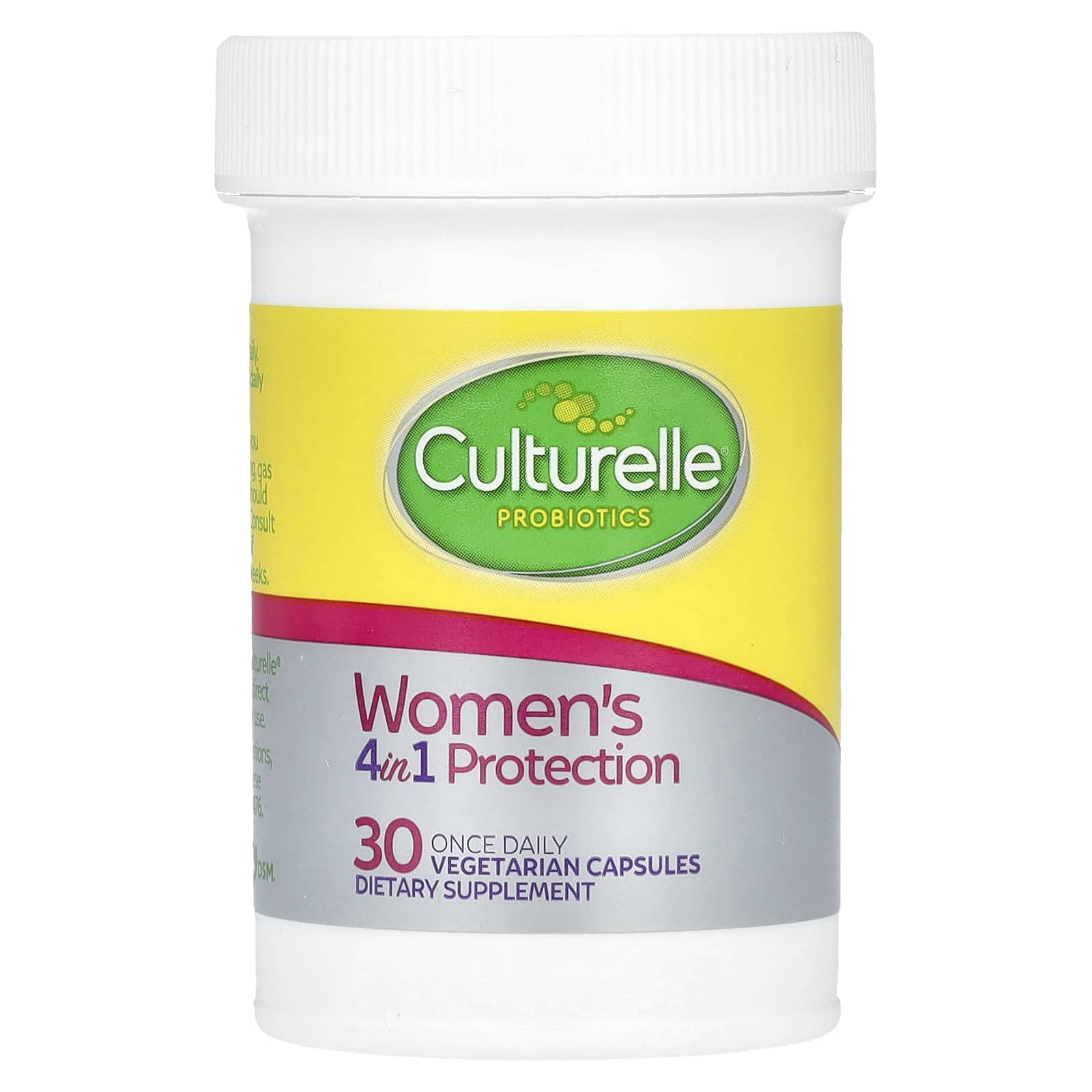 Culturelle, Probiotics, Women's 4 in 1 Protection, 30 Once Daily Vegetarian Capsules