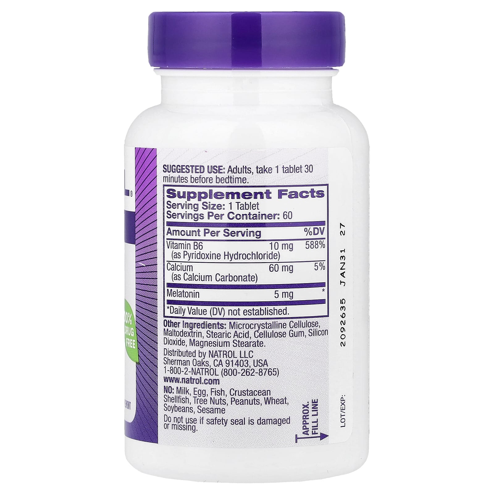 Natrol, Melatonin, 5 mg, 60 Tablets