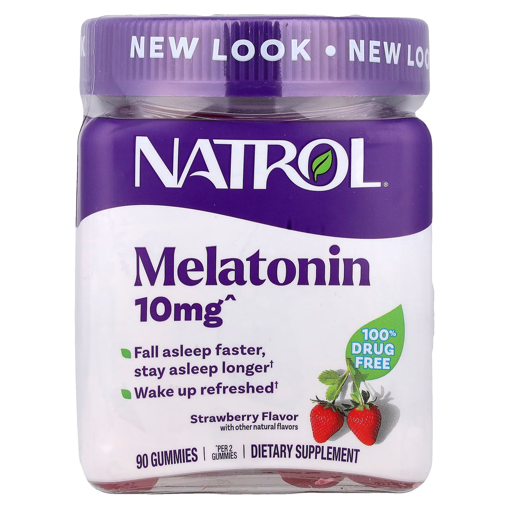 Natrol, Melatonin Gummies, Strawberry, 90 Gummies (5 mg per Gummy)