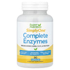 Super Nutrition, SimplyOne®, Complete Enzymes with Betaine HCl, Ox Bile Extract, Full-Spectrum Enzymes, and Bromelain, 90 Capsules