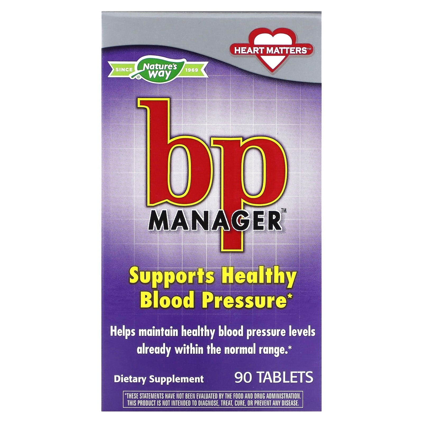 Nature's Way, BP Manager, 90 Tablets