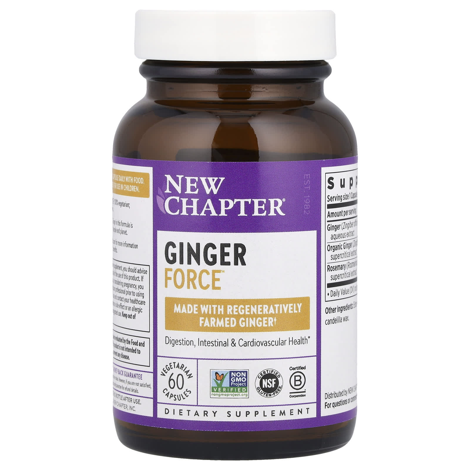 New Chapter, Ginger Force™, 60 Vegetarian Capsules