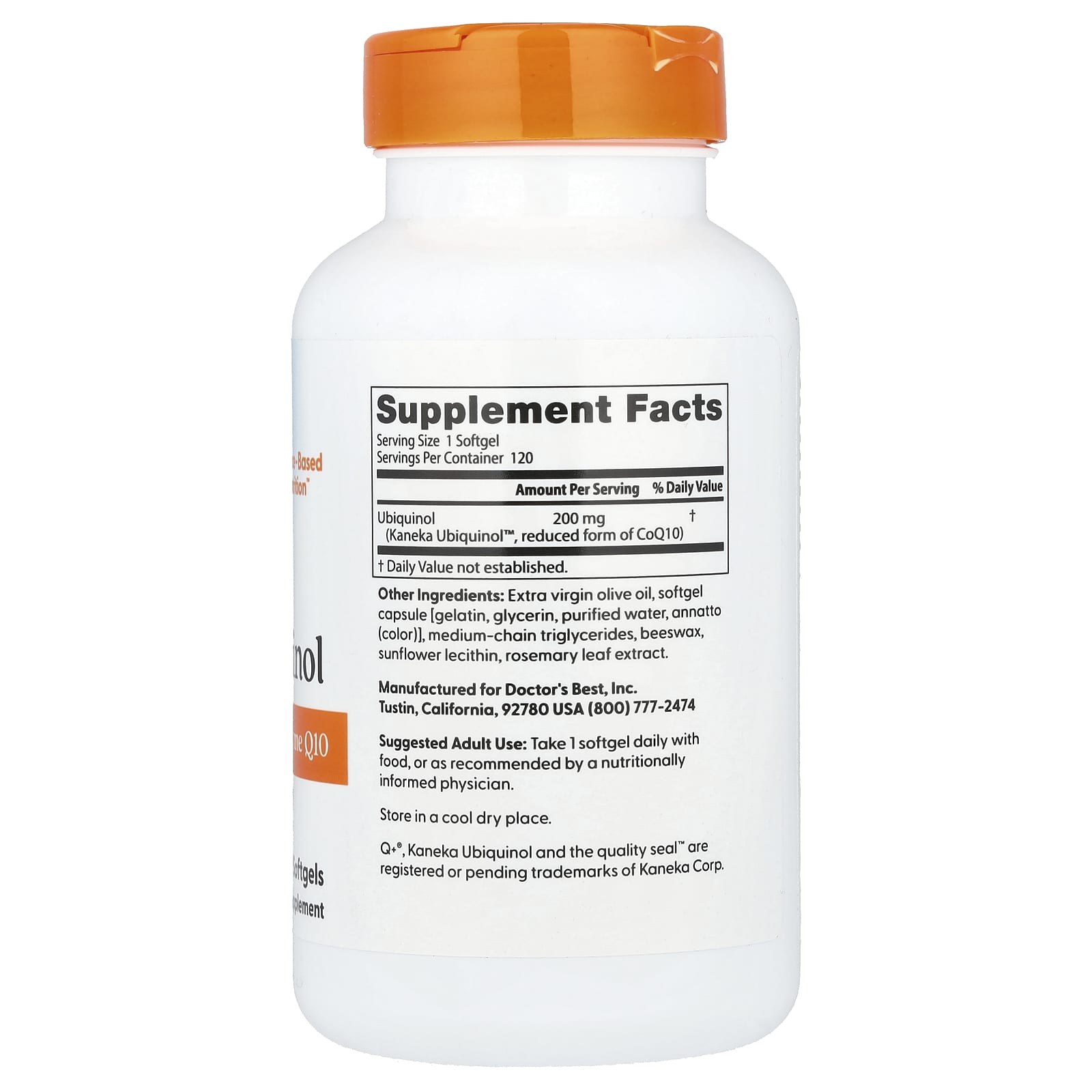 Doctor's Best, Ubiquinol , 200 mg, 120 Softgels