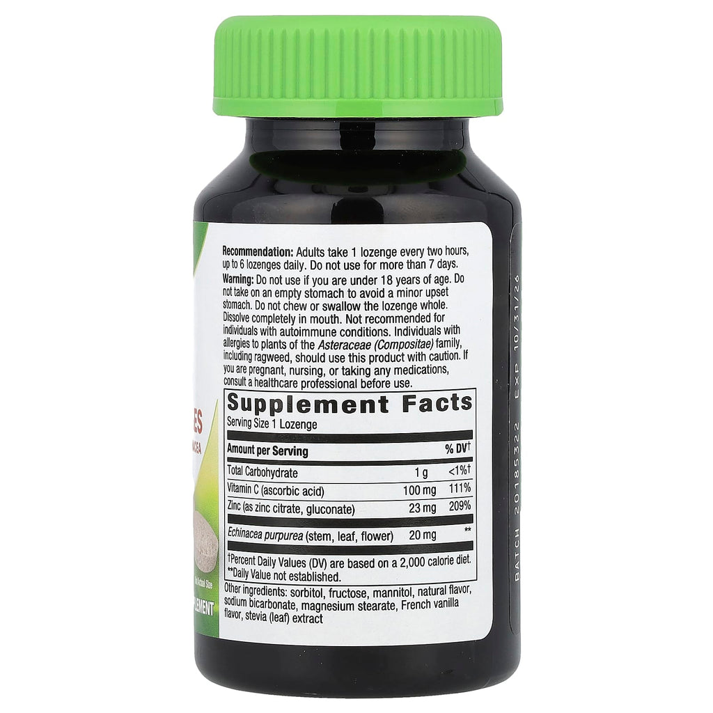 Nature's Way, Zinc Lozenges, Wild Berry , 60 Vegan Lozenges