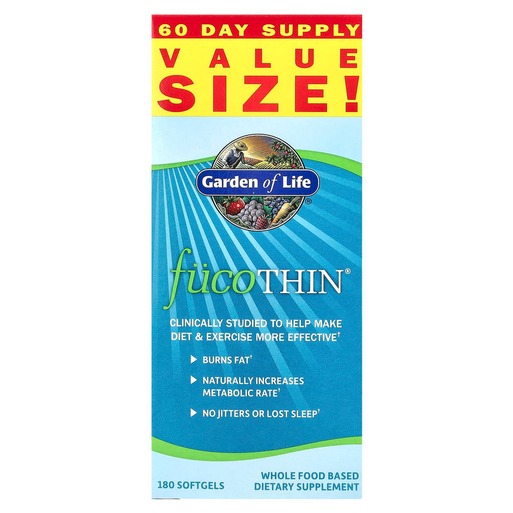 Garden of Life, FucoThin®, 180 Softgels