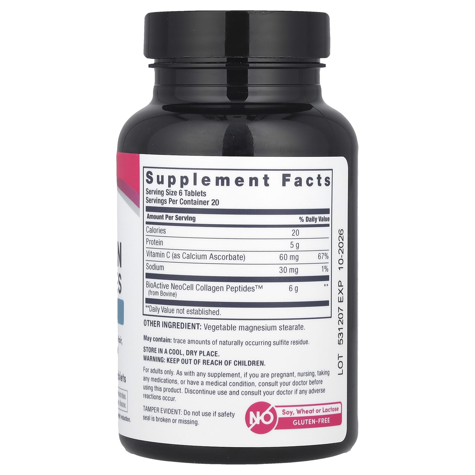 NeoCell, Grassfed Collagen Peptides + Vitamin C, 120 Tablets