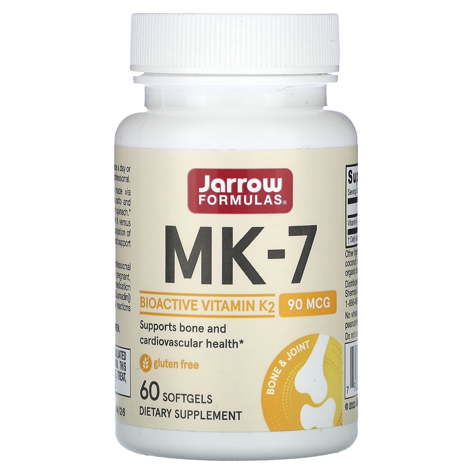 Jarrow Formulas, MK-7, 90 mcg, 60 Softgels