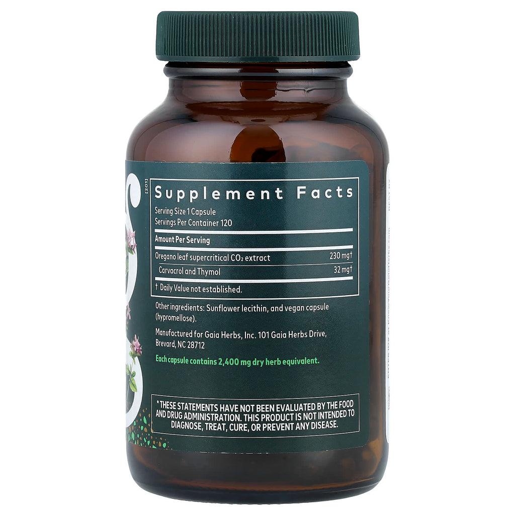 Gaia Herbs, Oil of Oregano, 120 Liquid Phyto-Caps®