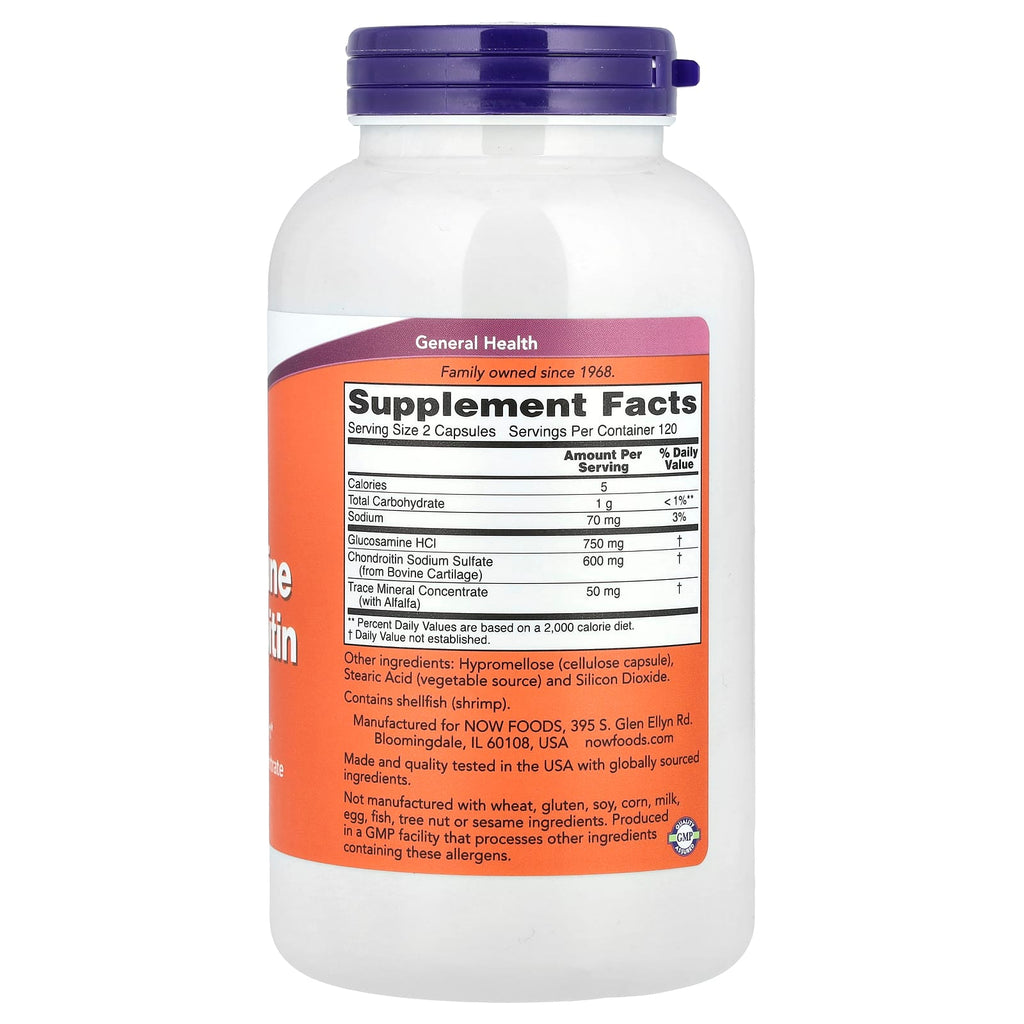 NOW Foods, Glucosamine & Chondroitin, 240 Capsules