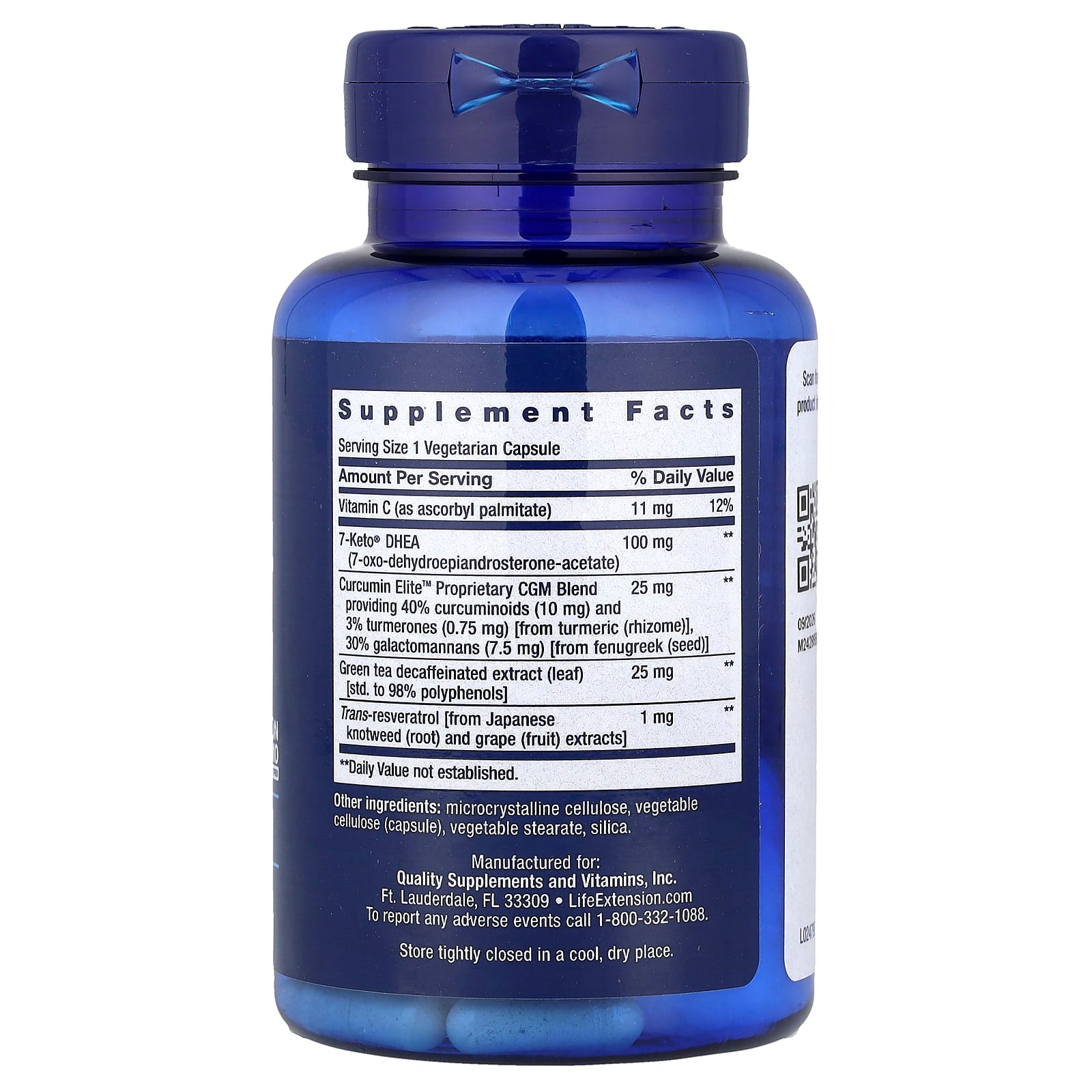 Life Extension, 7-Keto® DHEA Metabolite, 100 mg, 60 Vegetarian Capsules