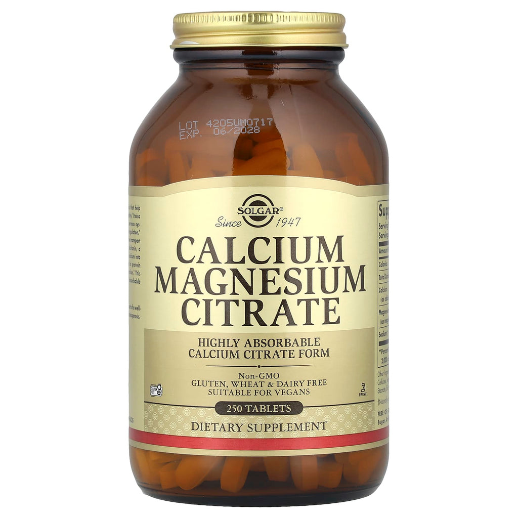 Solgar, Calcium Magnesium Citrate, 250 Tablets