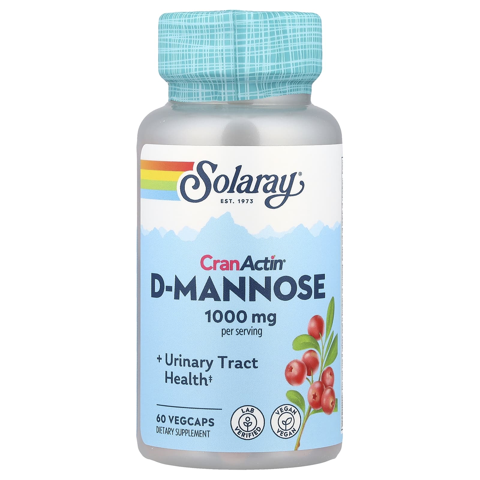 Solaray, CranActin® D-Mannose, 60 VegCaps