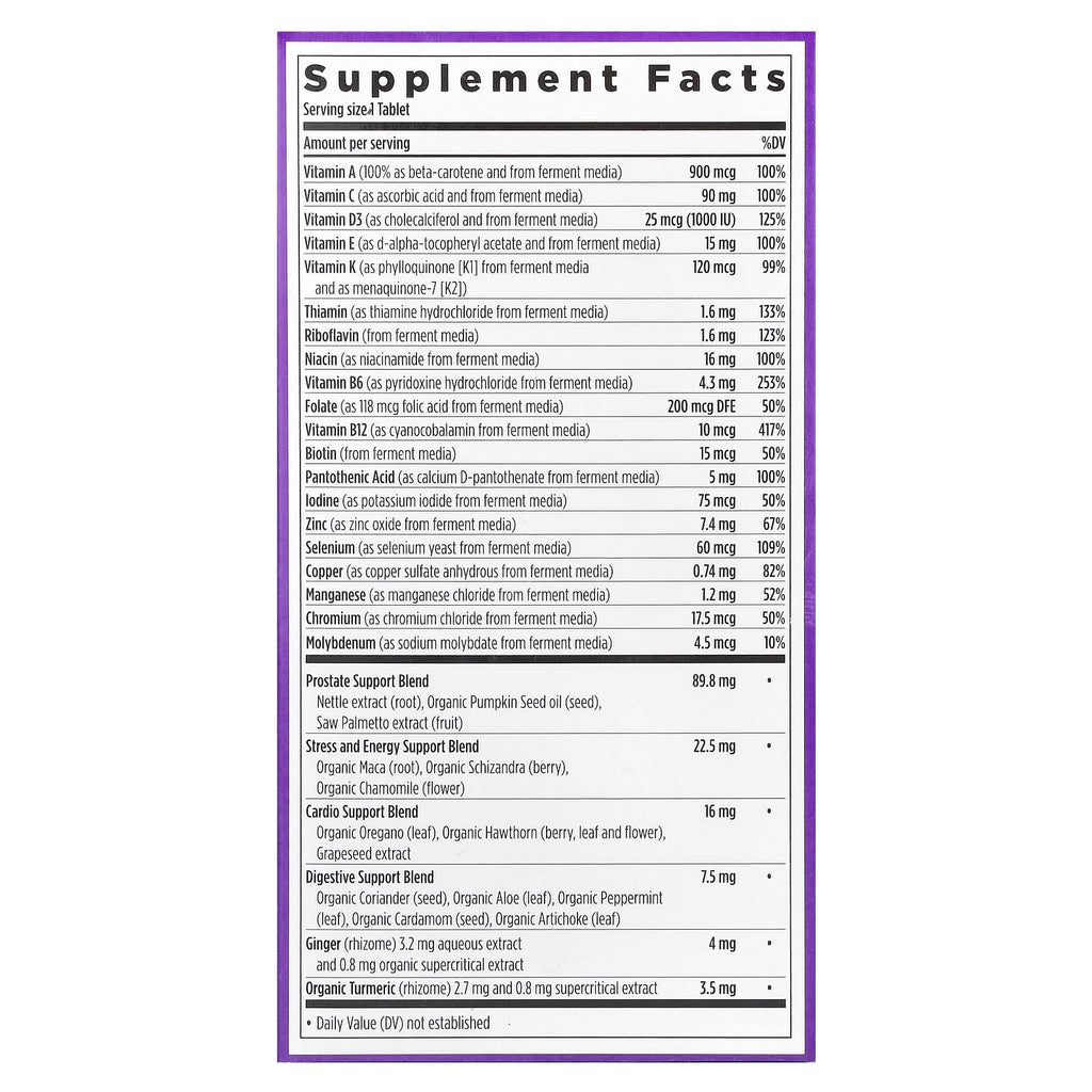 New Chapter, One Daily Every Man's™ Multivitamin 40+, 96 Vegetarian Tablets