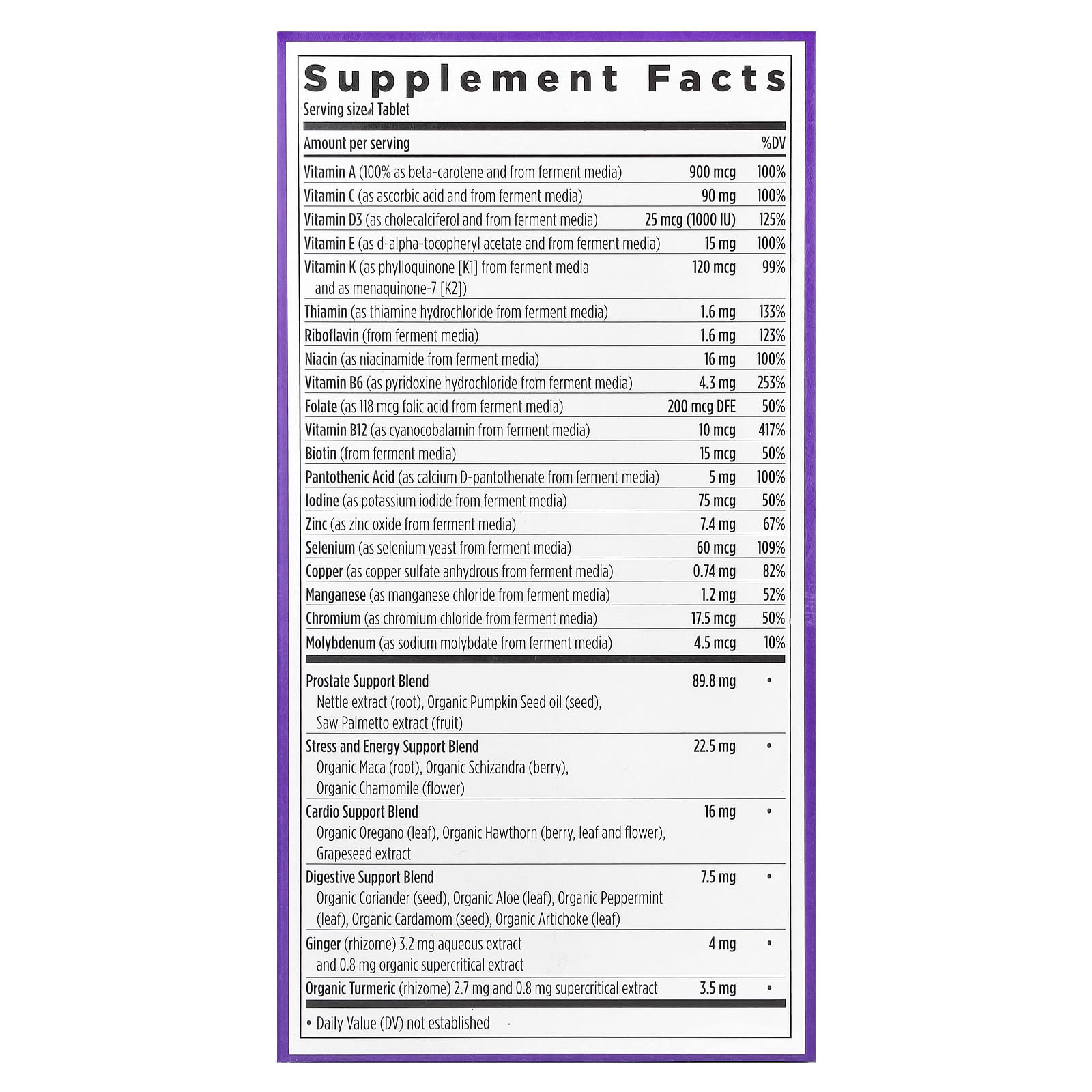 New Chapter, One Daily Every Man's™ Multivitamin 40+, 96 Vegetarian Tablets