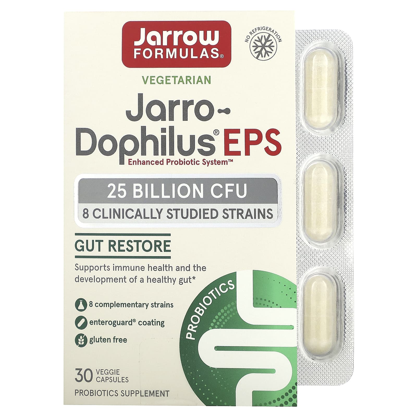Jarrow Formulas, Jarro-Dophilus EPS, 25 Billion CFU, 30 Veggie Capsules