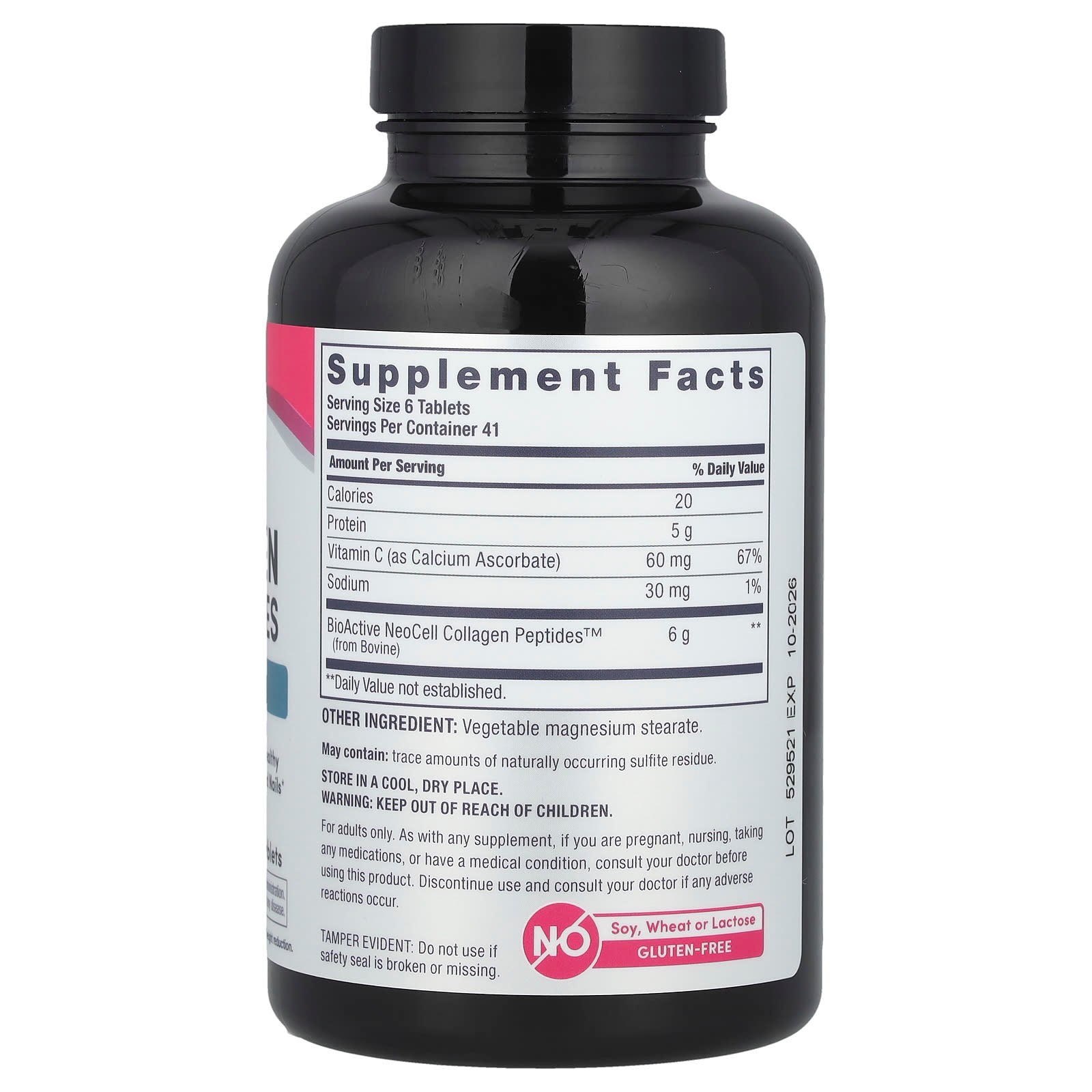 NeoCell, Grassfed Collagen Peptides + Vitamin C, 250 Tablets