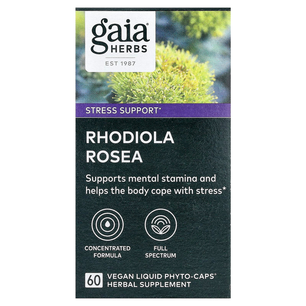 Gaia Herbs, Rhodiola Rosea, 60 Vegan Liquid Phyto-Caps