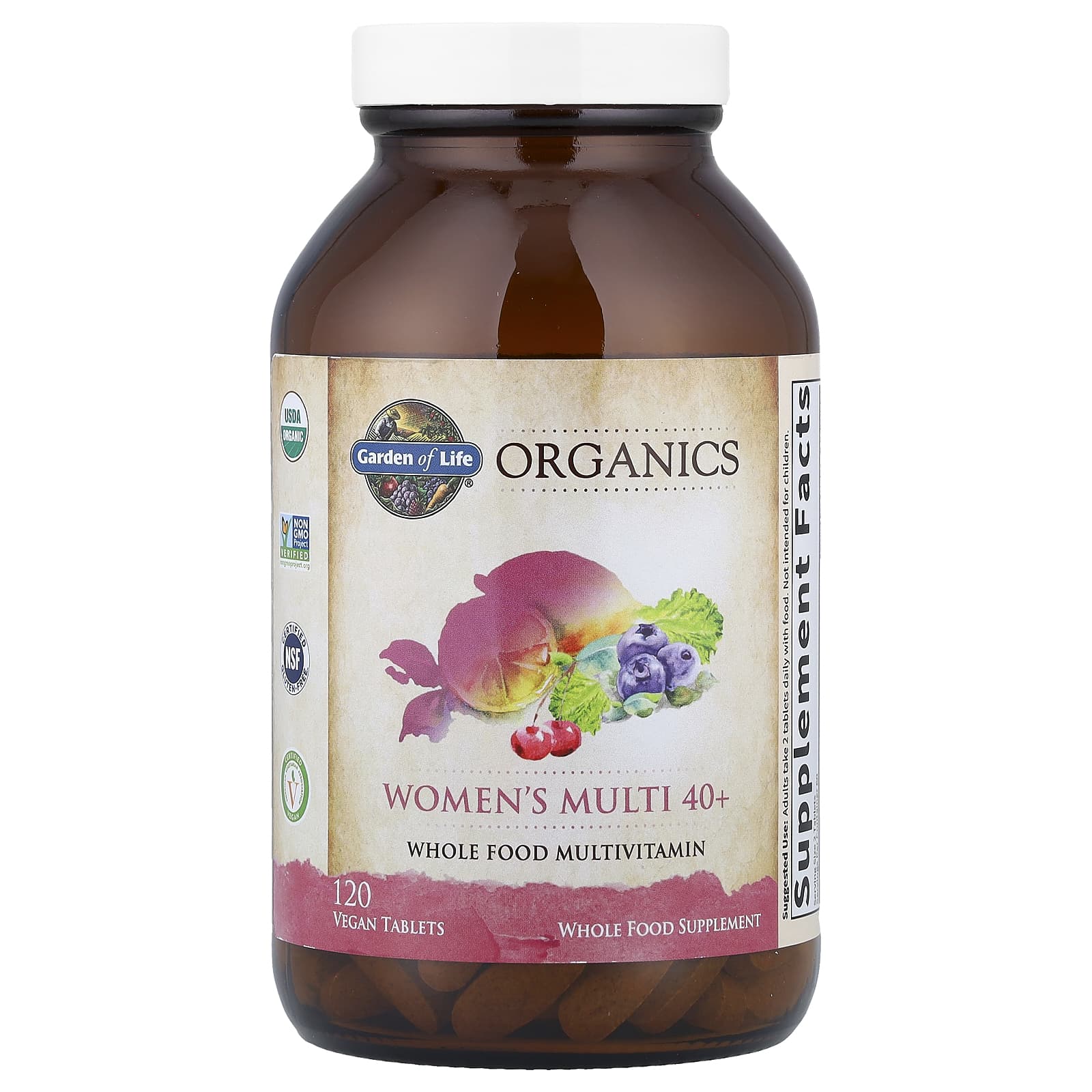 Garden of Life, Organics, Women's Multi 40+, 120 Vegan Tablets